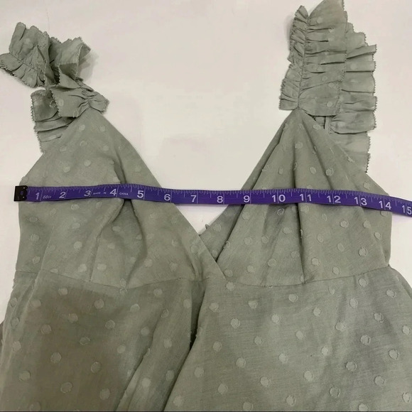 Anthropologie Love Binetti Emma color block tiered ruffle midi dress XS NWT - Picture 8 of 9